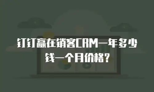 钉钉赢在销客CRM一年多少钱一个月价格？
