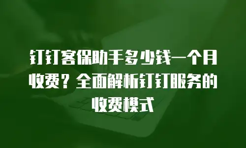 钉钉客保助手多少钱一个月收费？全面解析钉钉服务的收费模式