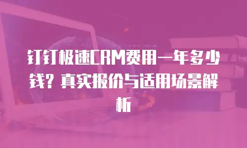 钉钉极速CRM费用一年多少钱？真实报价与适用场景解析