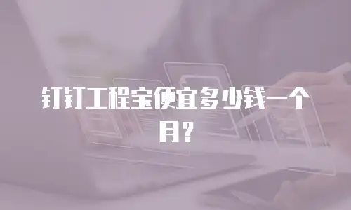 钉钉工程宝便宜多少钱一个月？
