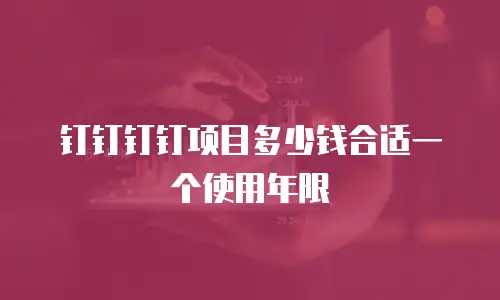 钉钉钉钉项目多少钱合适一个使用年限