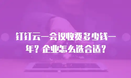 钉钉云一会议收费多少钱一年？企业怎么选合适？