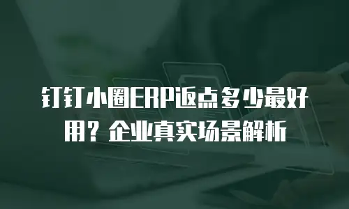 钉钉小圈ERP返点多少最好用？企业真实场景解析