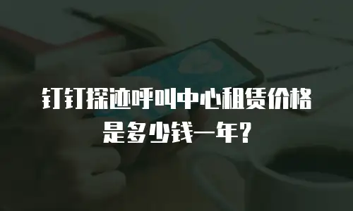 钉钉探迹呼叫中心租赁价格是多少钱一年？