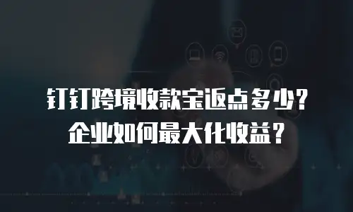 钉钉跨境收款宝返点多少？企业如何最大化收益？