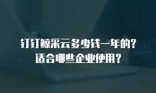 钉钉鲸采云多少钱一年的？适合哪些企业使用？