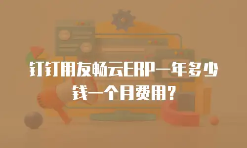 钉钉用友畅云ERP一年多少钱一个月费用？