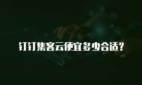 钉钉集客云便宜多少合适？