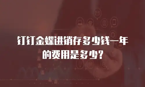 钉钉金蝶进销存多少钱一年的费用是多少？