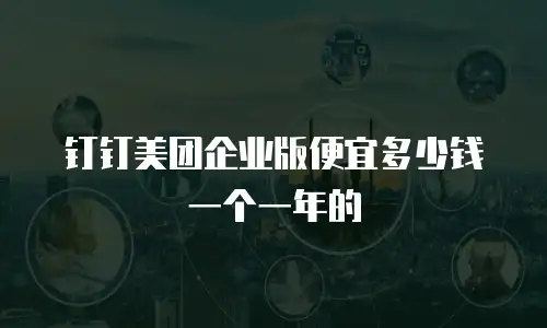 钉钉美团企业版便宜多少钱一个一年的