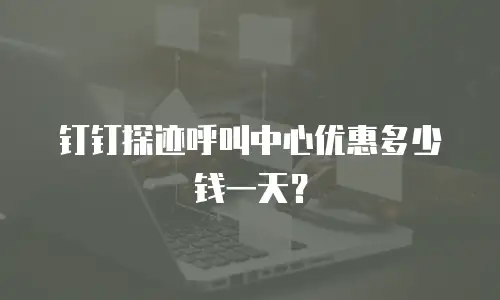 钉钉探迹呼叫中心优惠多少钱一天？
