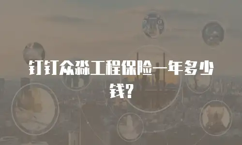 钉钉众淼工程保险一年多少钱？