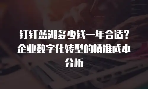 钉钉蓝湖多少钱一年合适？企业数字化转型的精准成本分析