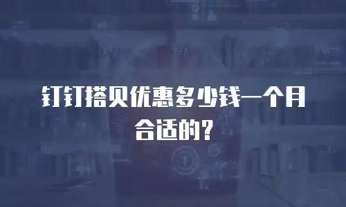 钉钉搭贝优惠多少钱一个月合适的？