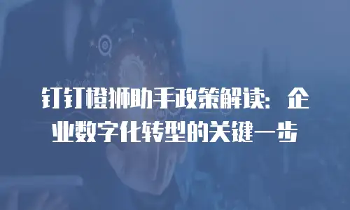钉钉橙狮助手政策解读：企业数字化转型的关键一步