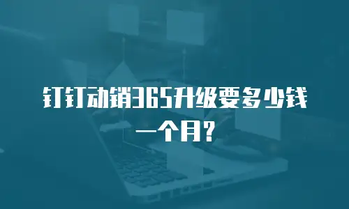 钉钉动销365升级要多少钱一个月？