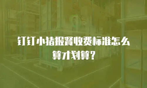 钉钉小猪报餐收费标准怎么算才划算？