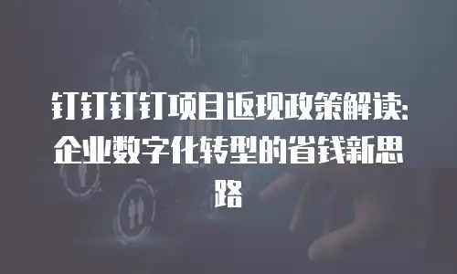 钉钉钉钉项目返现政策解读：企业数字化转型的省钱新思路