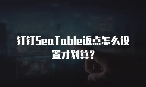 钉钉SeaTable返点怎么设置才划算？