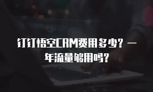钉钉悟空CRM费用多少？一年流量够用吗？