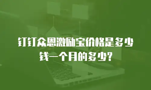 钉钉众恩激励宝价格是多少钱一个月的多少？