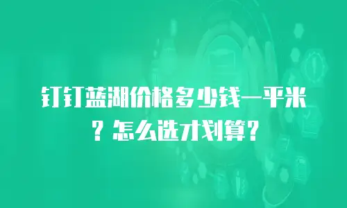 钉钉蓝湖价格多少钱一平米？怎么选才划算？