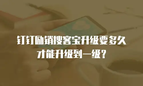 钉钉励销搜客宝升级要多久才能升级到一级？