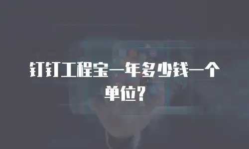 钉钉工程宝一年多少钱一个单位？