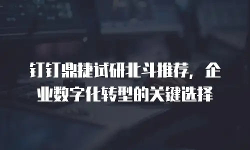 钉钉鼎捷试研北斗推荐，企业数字化转型的关键选择
