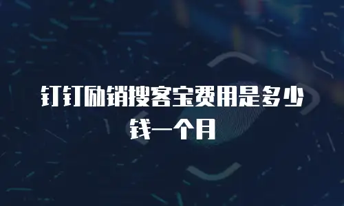 钉钉励销搜客宝费用是多少钱一个月
