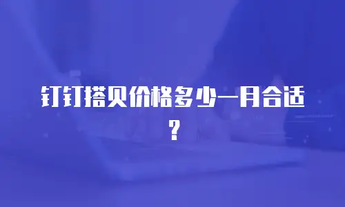钉钉搭贝价格多少一月合适？