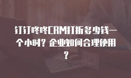 钉钉咚咚CRM打折多少钱一个小时？企业如何合理使用？