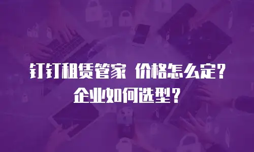 钉钉租赁管家 价格怎么定？企业如何选型？