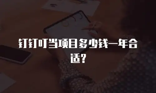 钉钉叮当项目多少钱一年合适？