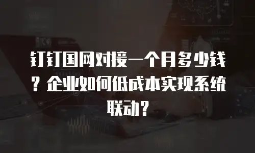 钉钉国网对接一个月多少钱？企业如何低成本实现系统联动？