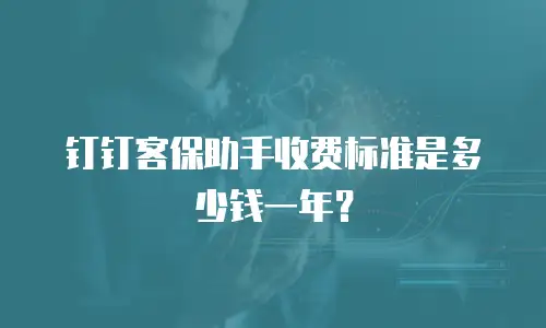 钉钉客保助手收费标准是多少钱一年？