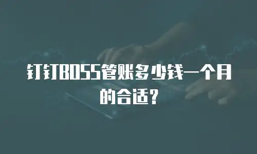 钉钉BOSS管账多少钱一个月的合适？
