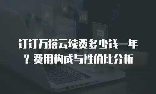 钉钉万搭云续费多少钱一年？费用构成与性价比分析