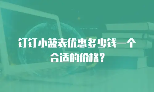 钉钉小蓝表优惠多少钱一个合适的价格？