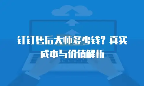 钉钉售后大师多少钱？真实成本与价值解析