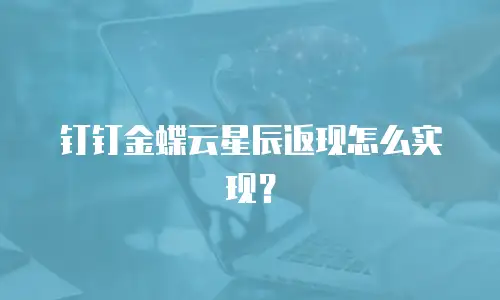 钉钉金蝶云星辰返现怎么实现？