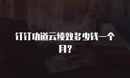 钉钉功道云绩效多少钱一个月？