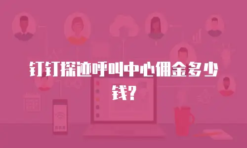 钉钉探迹呼叫中心佣金多少钱？