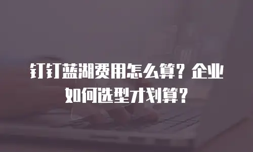 钉钉蓝湖费用怎么算？企业如何选型才划算？