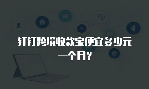 钉钉跨境收款宝便宜多少元一个月？