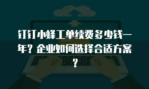 钉钉小蜂工单续费多少钱一年？企业如何选择合适方案？