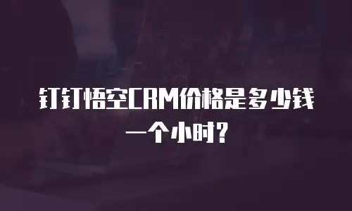 钉钉悟空CRM价格是多少钱一个小时？