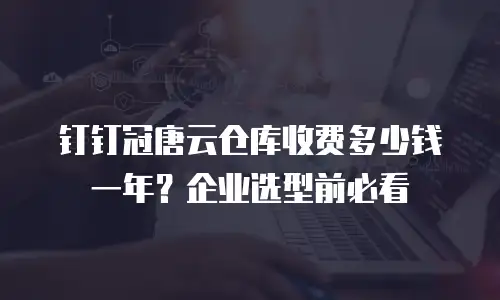 钉钉冠唐云仓库收费多少钱一年？企业选型前必看