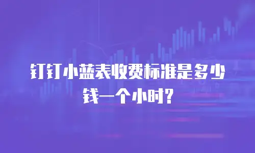 钉钉小蓝表收费标准是多少钱一个小时？