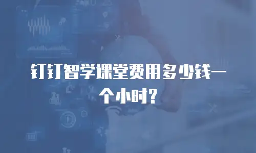 钉钉智学课堂费用多少钱一个小时？
